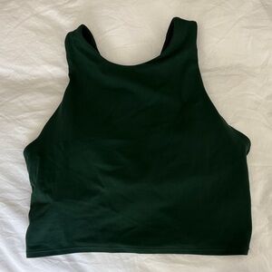 Athleta Forest Green High-Neck Cropped Tank